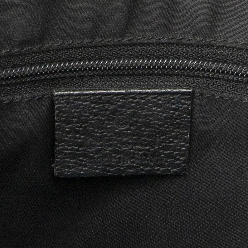 Gucci Small Abby Dring Tote Bag Black GG Canvas AB