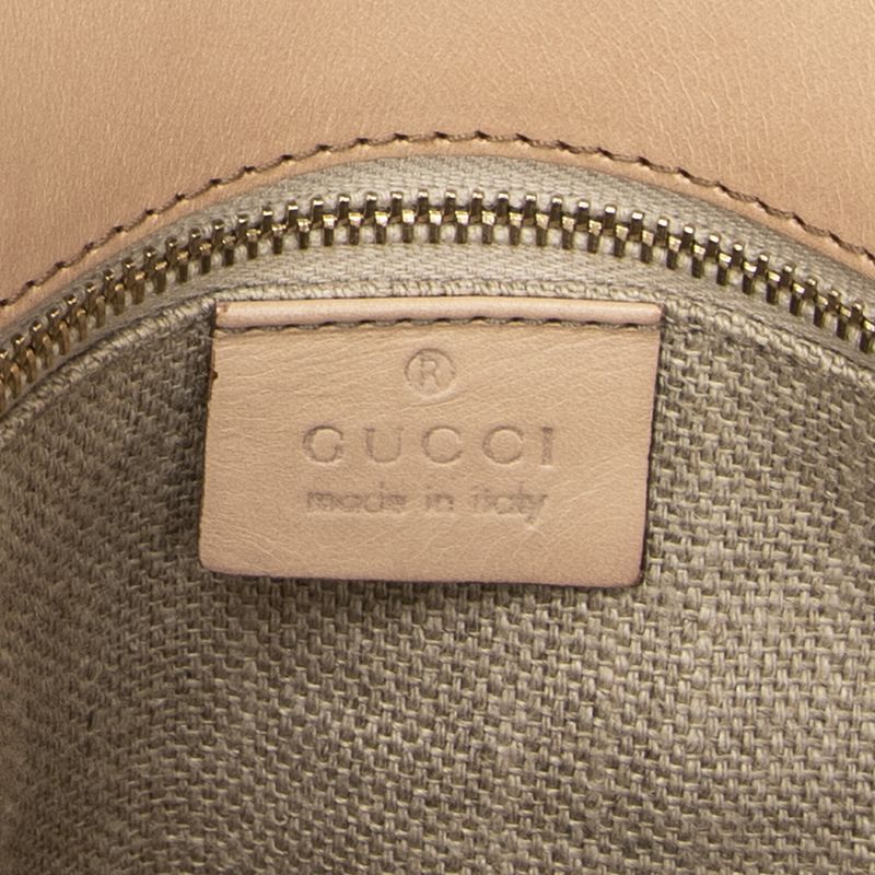 Gucci Medium Floral Bamboo Top Handle Ivory Beige Floral Canvas A