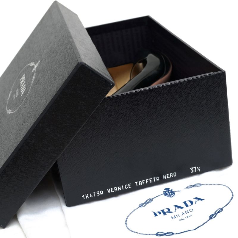 Prada Pumps Shoes Women Women's Patent Leather Enamel Patent Leather Genuine