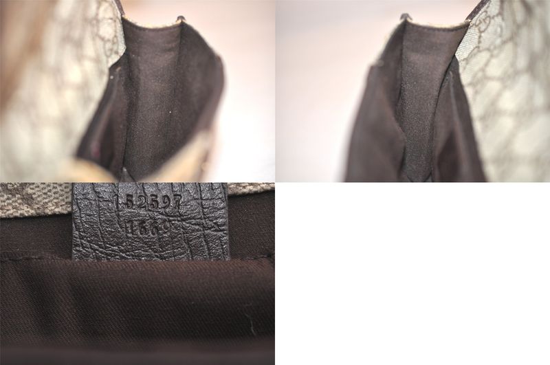 Gucci Web Sherry Line Waist Body Bag GG PVC Leather 152597 Brown 3982n