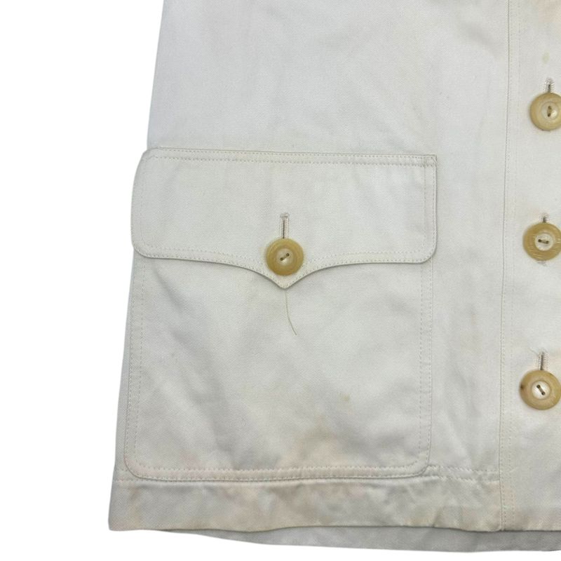 Yves Saint Laurent Rive Gauche 80-90's 7-Button Flap Pocket Work Jacket Euro