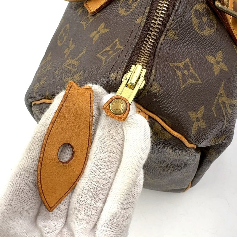 Louis Vuitton Speedy 30 Monogram Leather X PVC Brown Handbag Gold M41526