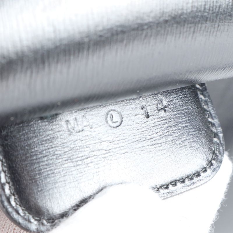 Hermes 00L Mark Box Calf Leather Dolly Clutch Bag Second Pouch Black Gold