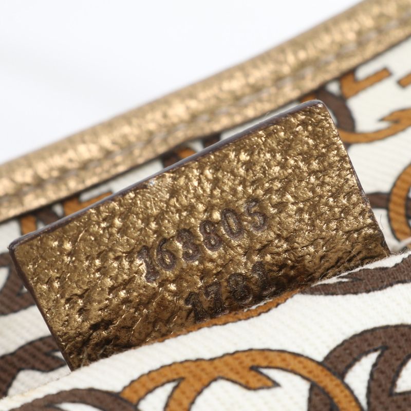 Gucci GG Canvas Princy Leather Tote Bag Shoulder Hand A4 Beige 163805 Women's