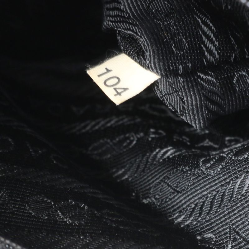 Prada Triangle Logo Tessuto Nylon Leather Backpack Sac Backpack Black Women EEE