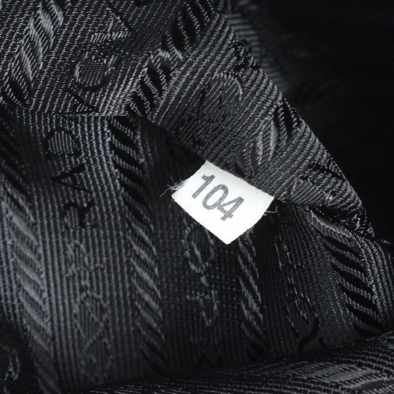 Prada Tessuto Nylon Triangle Logo Leather Backpack Sac Backpack Black Women EEE