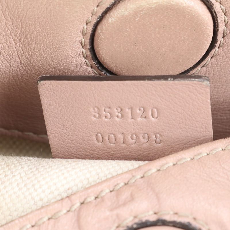 Guccissima 353120 Leather 2WAY Shoulder Bag Crossbody Hand Pink Women ERR