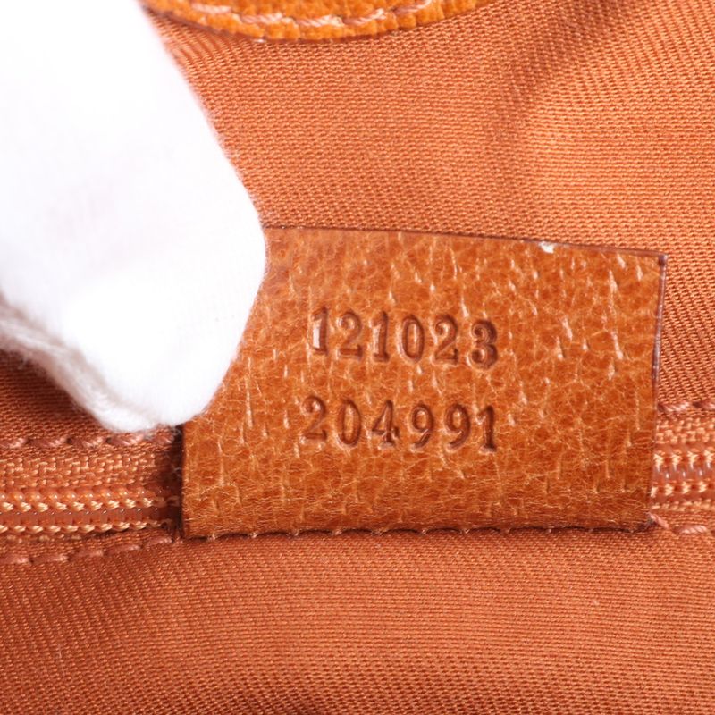 Gucci GG Canvas Leather Tote Bag Shoulder A4 Beige Silver Hardware 121023