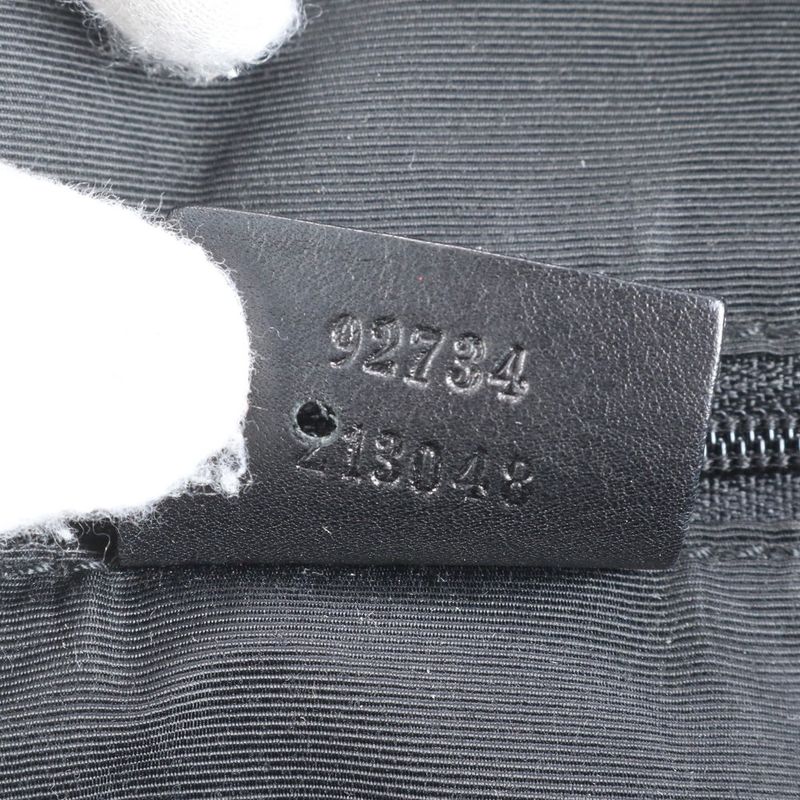 Gucci GG Canvas 92734 Leather Tote Bag Mini Boston Shoulder Hand Black Women's