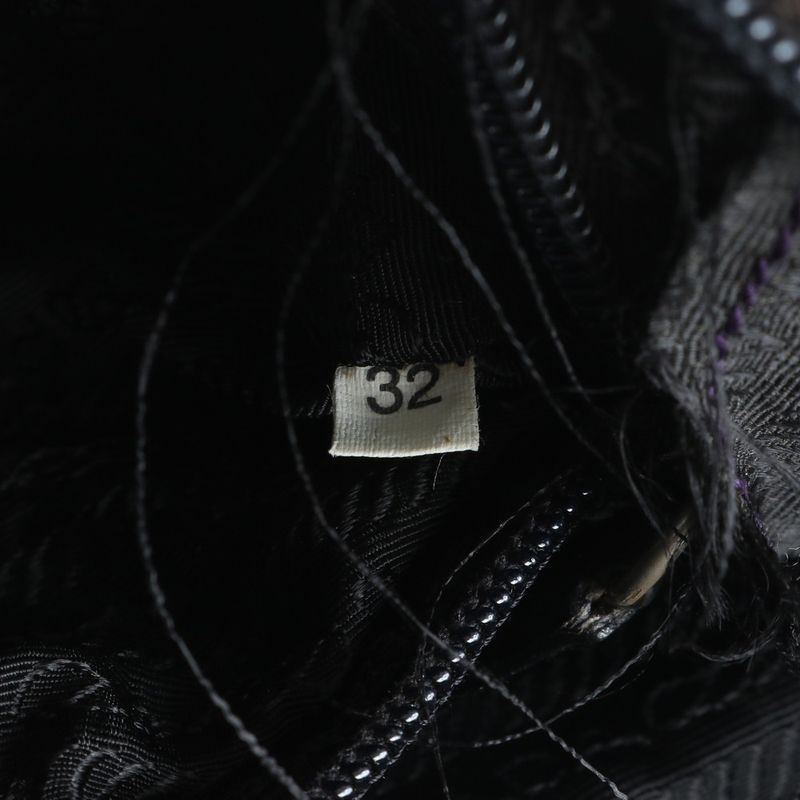 Prada Tessuto Nylon Triangle Logo Leather Shoulder Bag Crossbody Messenger