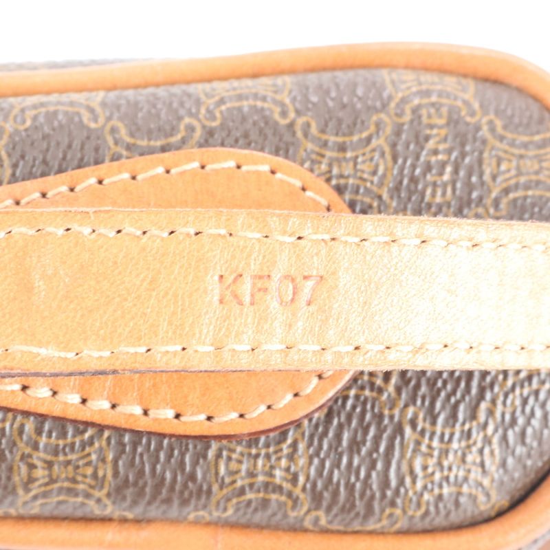 Vintage Celine Macadam Leather Shoulder Bag Crossbody Gold Hardware Genuine