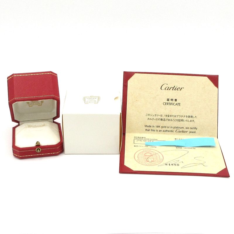 Cartier Ring 52 2C B4044252 18K White Gold X Diamonds 10P Diamonds