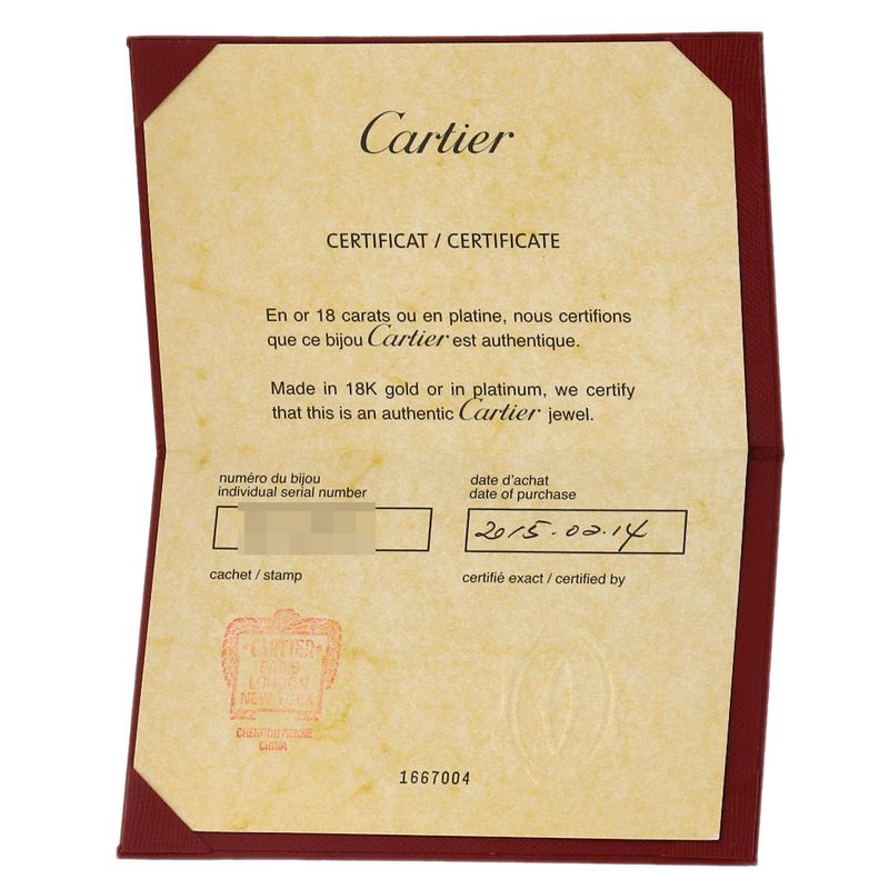 Cartier Etancel De Cartier Diamond #48 Ring 18K Pink Gold Ladies