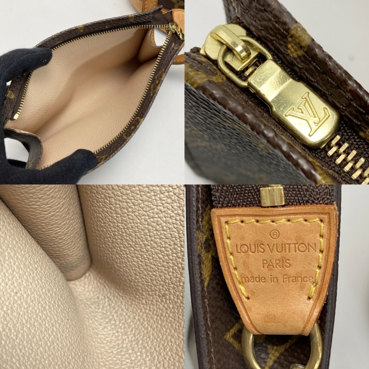 Louis Vuitton Monogram Petit Baguette Tote Bag M42238 Shoulder Bag with Pouch