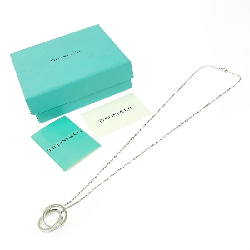 Tiffany & Co Silver 1837 Interlocking Circle Necklace 10.5g 925 Engraved 499010