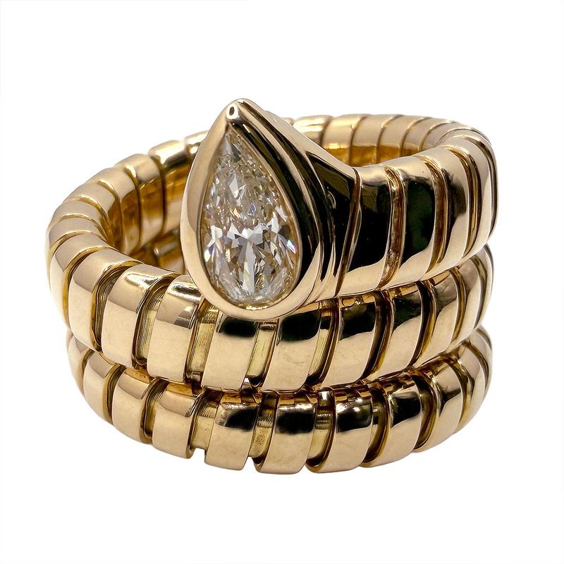Bulgari Tubogas Diamond Ring
