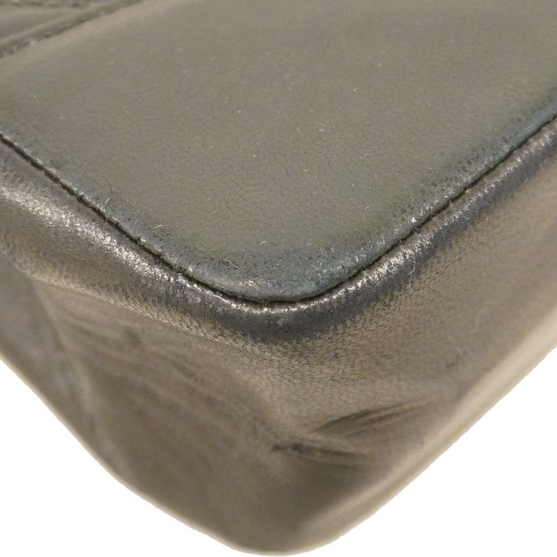 Chanel Handbag Matelasse Lambskin Black Gold Hardware 2way Bag Ladies