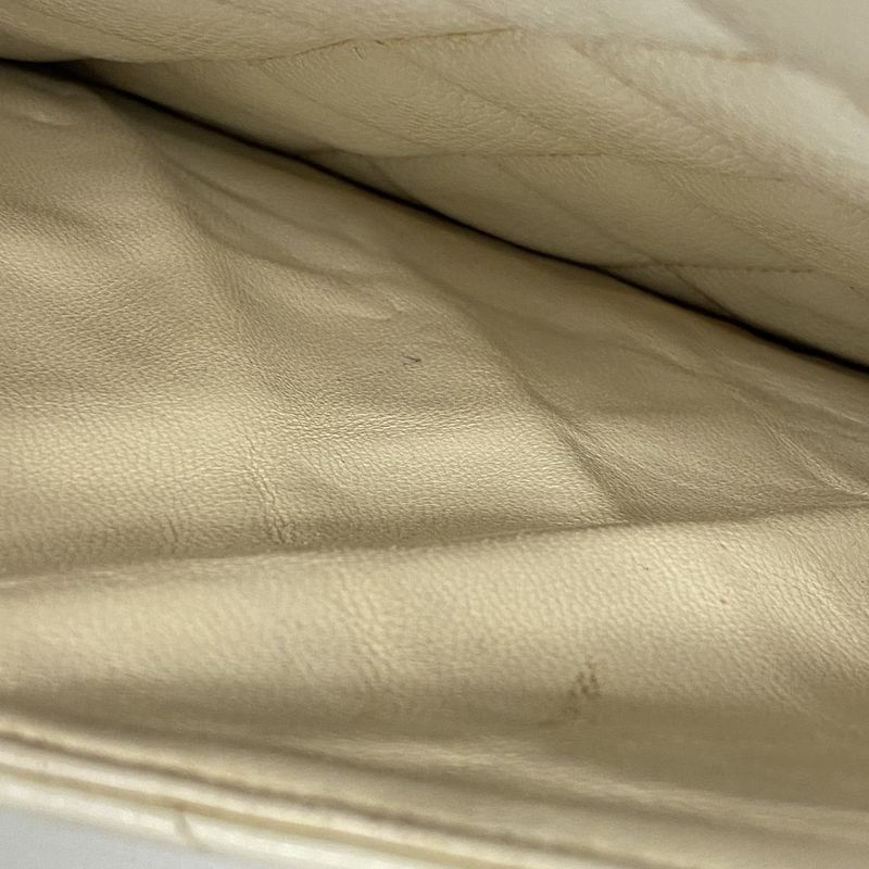 Chanel Tote Bag Revival Tote Caviar Skin White Gold Hardware Women's