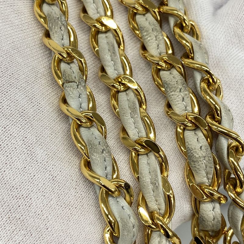 Chanel Shoulder Bag Matelasse Lambskin Sky Blue Gold Hardware Women