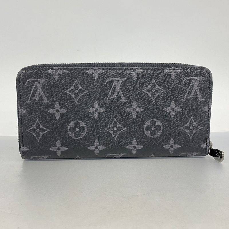 Louis Vuitton Long Wallet Monogram-eclipse Zippy Wallet Horizontal M11611 Black