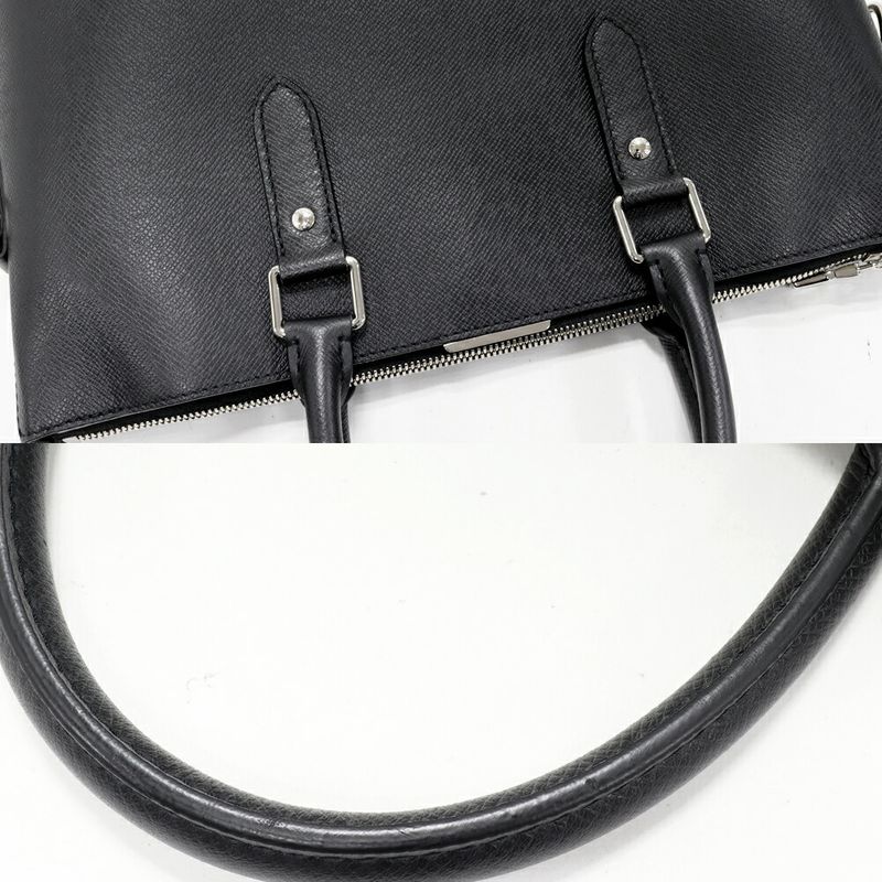 Louis Vuitton Hand Tote Shoulder Bag Taiga Noir Black Anton Tote Handbag 2WAY