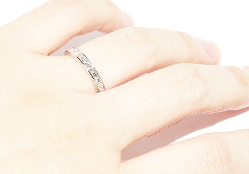 Tiffany & Co Pt950 Ring With 11 Diamonds (033ct) Half Circle Channel Setting