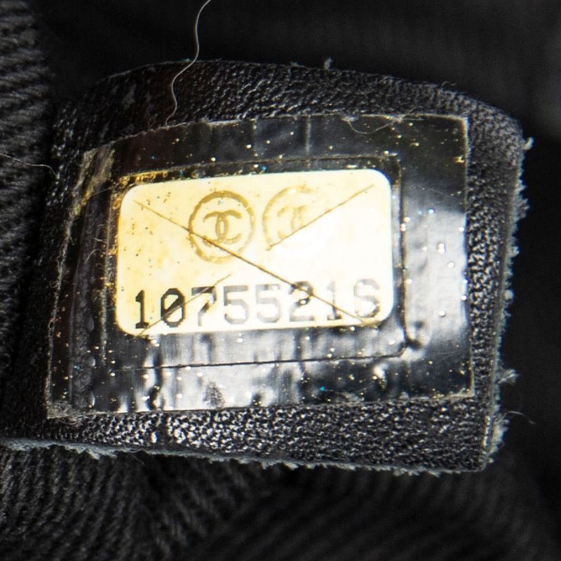 Chanel Small Diamond Stitch Tote Black Matelasse Diamond Stitch Leather A