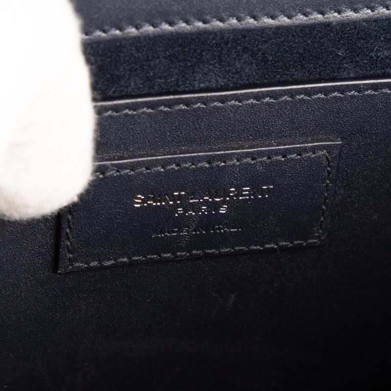 YVES Saint Laurent Yves Saint Laurent Small Kate Crossbody Navy Blue Calfskin