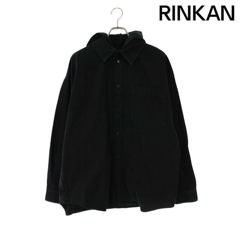 Balenciaga 814227 Tnw11 Hooded Denim Shirt Blouson Men's 1