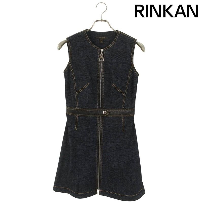 Louis Vuitton F8dr29b76 Sleeveless Denim Dress Women 34