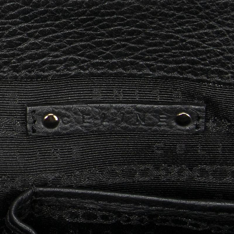 Celine Black Grained Calfskin Leather A