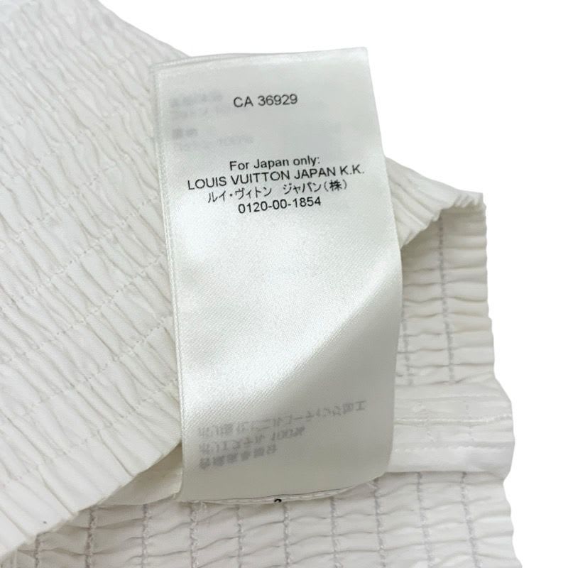 Louis Vuitton Top Cotton White Blouse Monogram Sleeveless