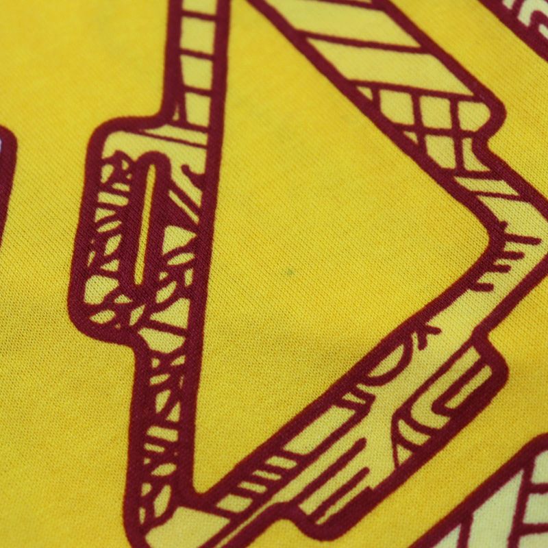 Hermes 2e4500dc 100% Cotton Crew Neck T-shirt Dress Yellow All Over Pattern 40