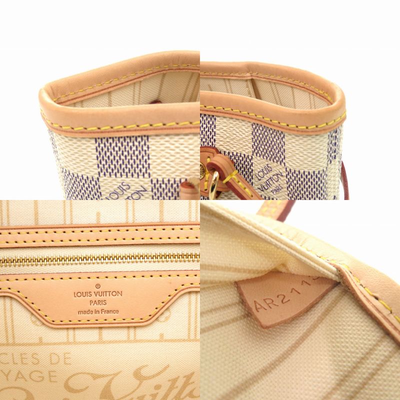 Louis Vuitton Neverfull PM Damier Azure N51110 Tote Bag LV 0321 Louis Vuitton