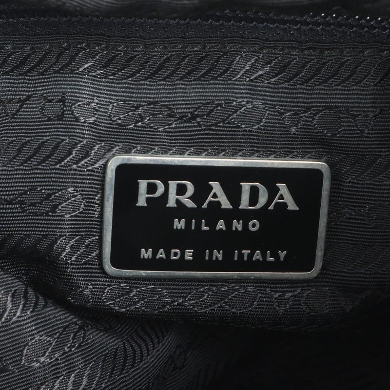 Prada Tessuto Nylon Triangle Logo Backpack Sac Backpack Black Women EUE Cx32-2
