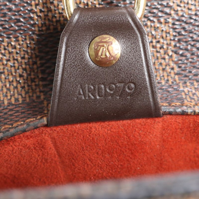 Louis Vuitton Damier Balioli N51123 Leather Tote Bag Shoulder Brown A4 Ladies