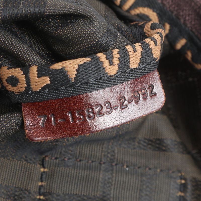 Fendi Zucca Leather Tote Bag Shoulder 15823 Brown Women EUE Cx35-3