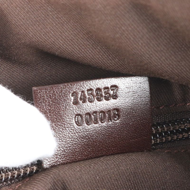 Gucci GG Canvas 145857 Leather Shoulder Bag Crossbody Messenger Brown Men's EUE