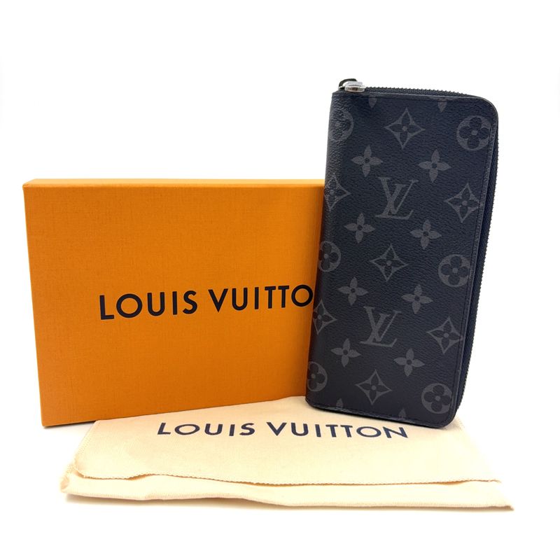 Louis Vuitton Zippy Wallet Vertical Monogram Eclipse Monogram Eclipse Leather