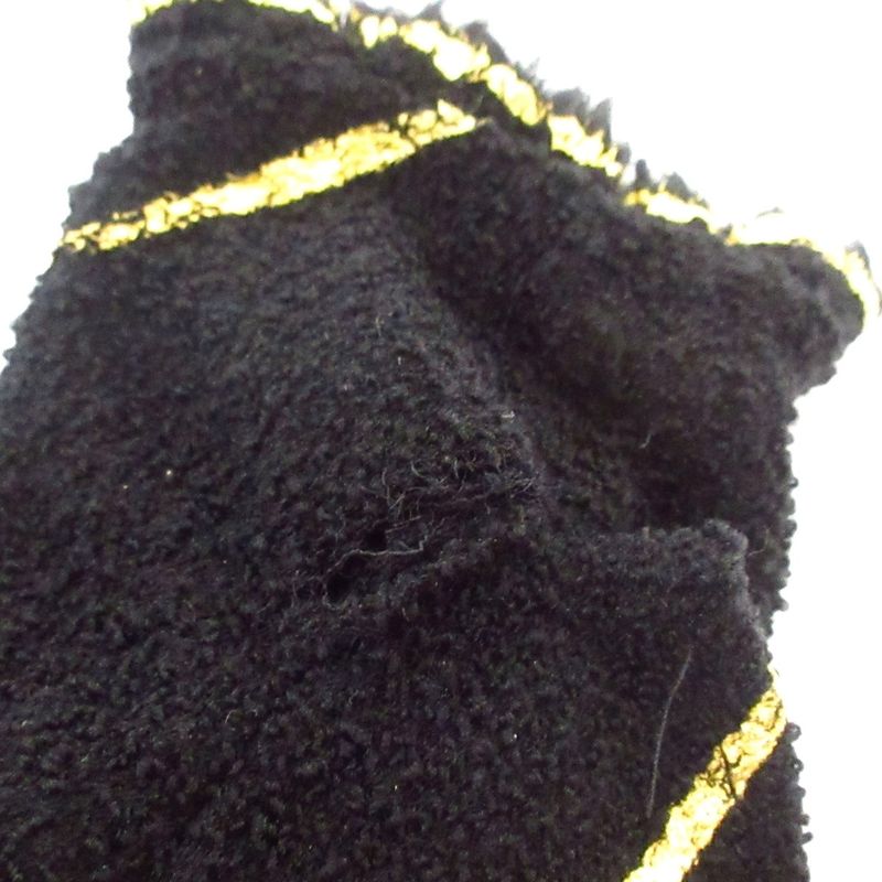 Chanel Gloves Women's Matelasse Pattern Black Arm Cabas