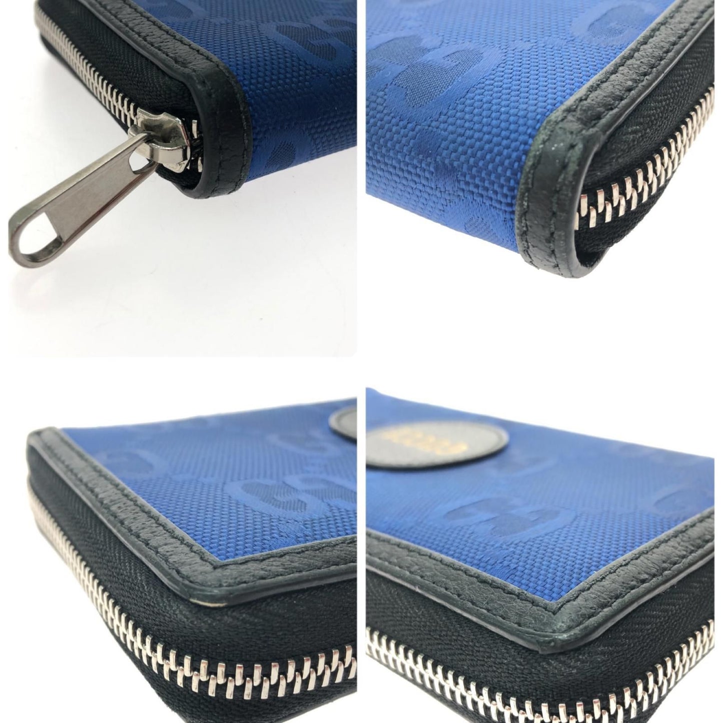 Gucci Unisex Long Wallet Zip Around Wallet Off the Grid 625576 Blue