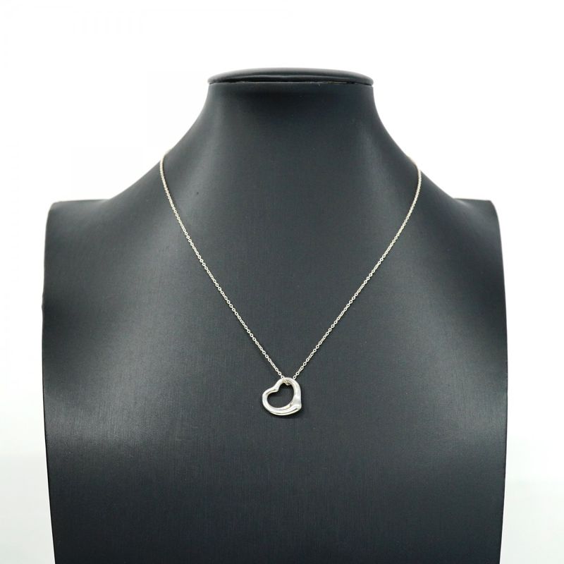Tiffany & Co Necklace Open Heart Silver 925 Ladies