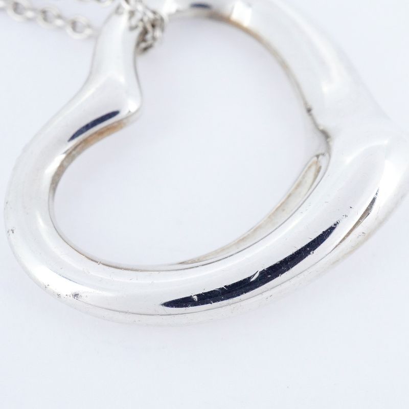 Tiffany & Co Necklace Open Heart Silver 925 Ladies