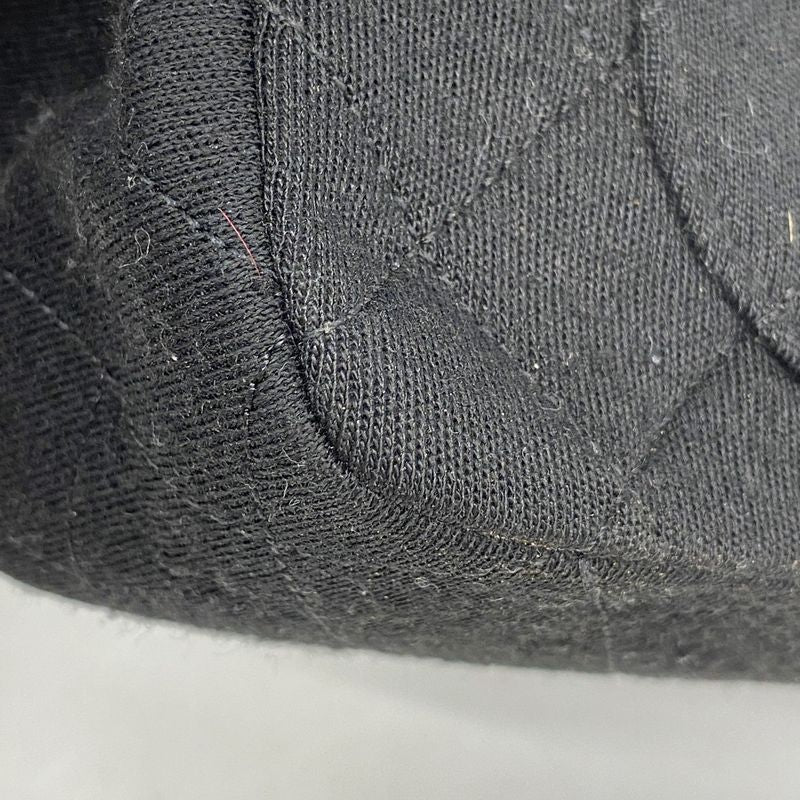 Chanel Shoulder Bag Matelasse Cotton Black Gold Hardware Women