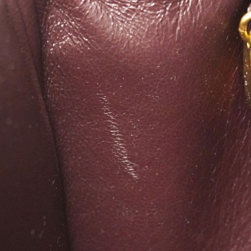 Chanel Shoulder Bag Diana Caviar Skin Bordeaux Gold Hardware Women