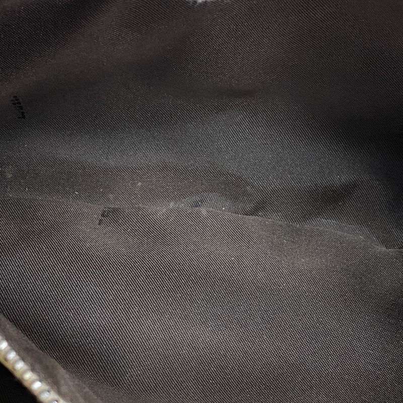 Fendi Shoulder Bag Zucca Canvas Beige Brown Silver Hardware Women