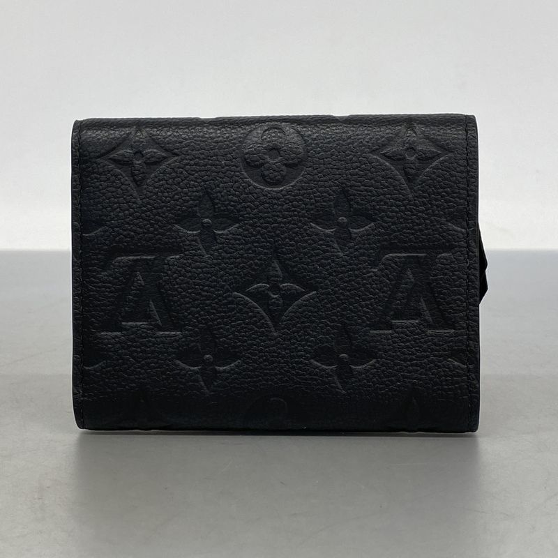 Louis Vuitton Monogram And Empreinte Portefeuille Victorine Trifold Wallet