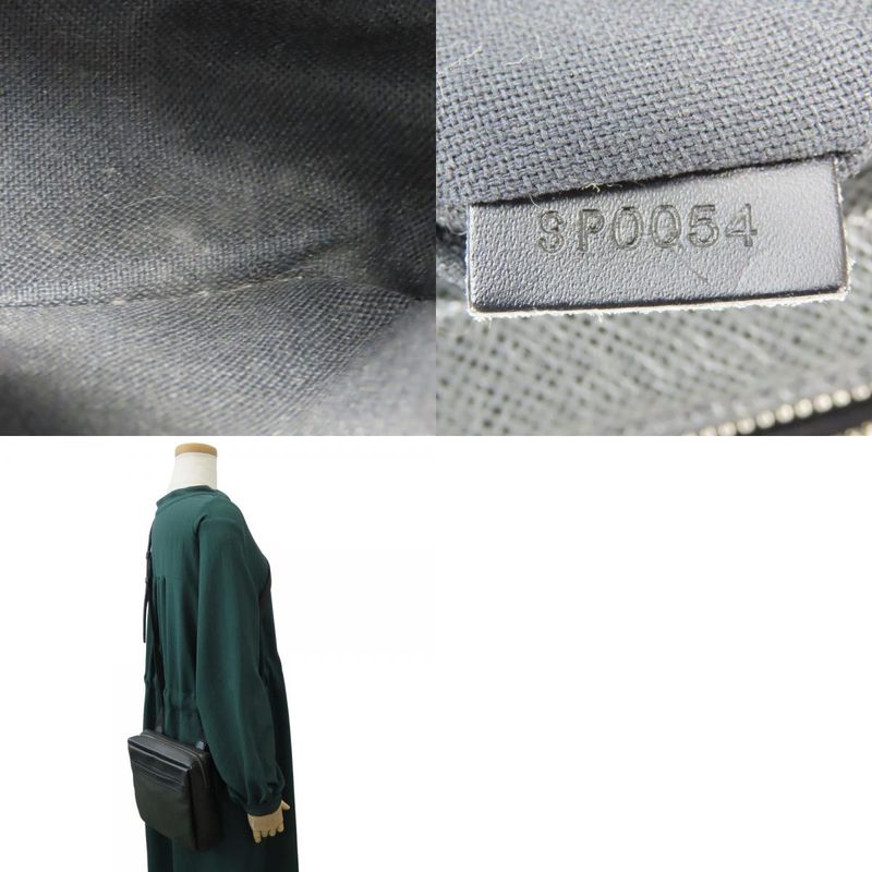 Louis Vuitton Shoulder Bag Sayan M30902 Taiga Ardoise Dark Moss Green Crossbody