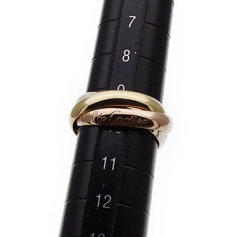 Cartier Ring Women's Brand Ring 750pg 750wg 750yg Trinity Classic Model Pink