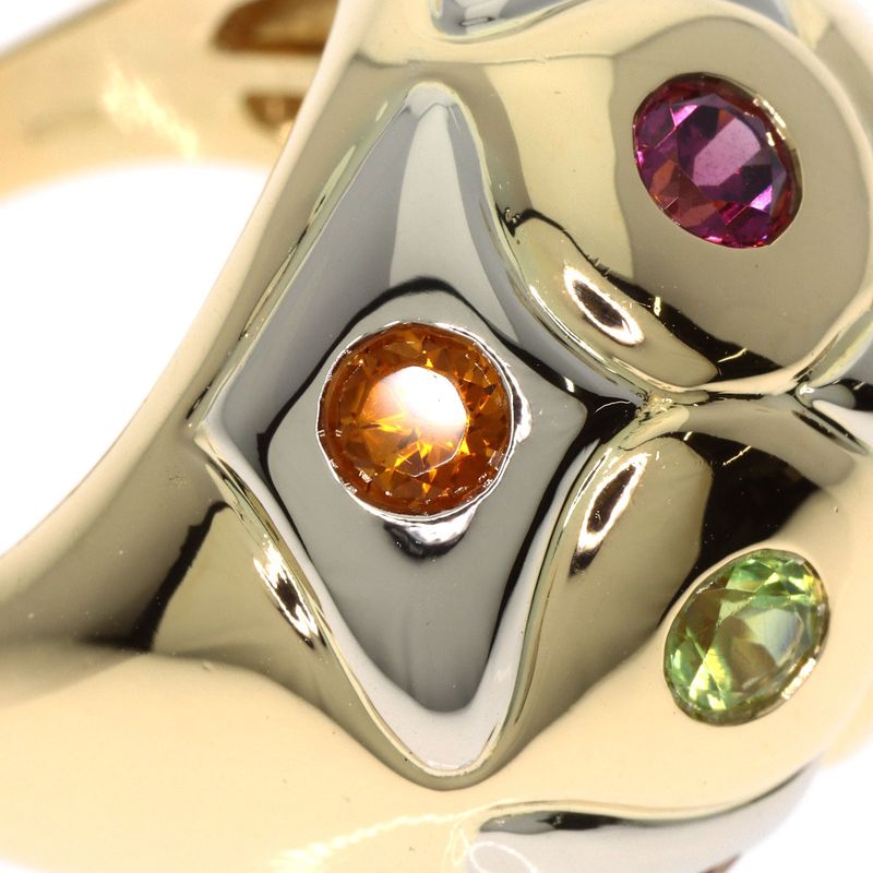 Bvlgari Bulgari Lotto Peridot Rhodolite Garnet Citrine Ring 18K Yellow Gold